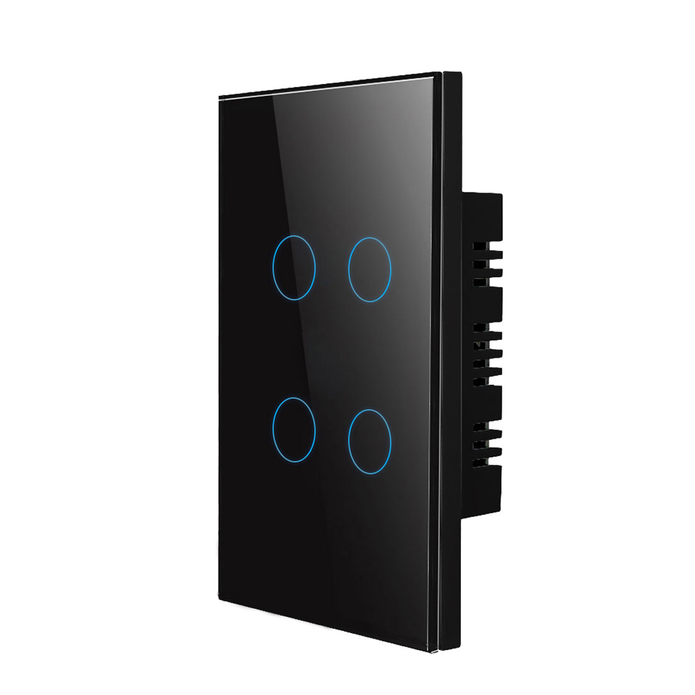 Black scalloped EyZEE® smart wall switch